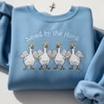 thumbnail image 1 of Saved by the Honk Embroidered Sweatshirt, Funny Goose Angel Crewneck, Cute Bird Sarcastic Shirt, Viral Honk Goose Gift, 1 of 4