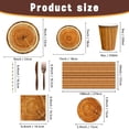 Saver’s 141pcs Camping Wood Grain Slice Party Disposable set Includes ...
