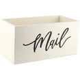 thumbnail image 1 of Saverstate Wood Mail Holder Storage Organizer Box, Wood Basket for Work Desktop Letters and mail, Bills, Notes and Postcard Wood Bin for Home Entryway Office Dorm Room solid Wood boxWhite, 1 of 3