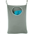 thumbnail image 1 of Saves Space Door-Hanging Laundry Hamper Bag, 2 Stainless Steel Hooks and 4 Adhesive Hooks, Oxford Fabric Large Size Storage. Extra Large-Gray, 1 of 4