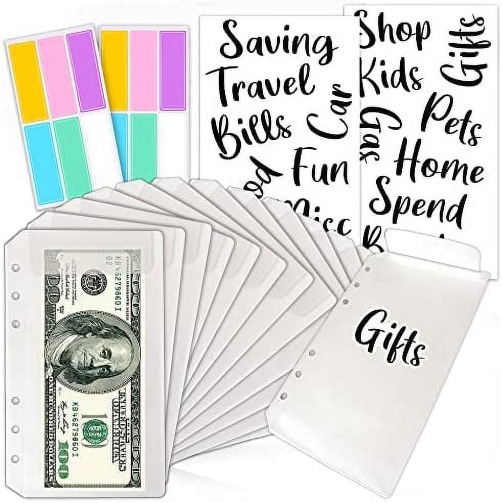 Saveyon A6 Budget Binder Pockets Pack 12 A6 Budget Binder Pouches for