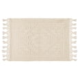 thumbnail image 1 of Savi Home Cotton Woven Jacquard Bathroom Rug – Non-Slip Thick Bath Mat 20"x38", Ivory, 1 of 4