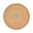 thumbnail image 1 of Savi Home Handwoven Jute Braided Round Area Rug 3 Feet Natural Reversible Farmhouse, 1 of 5