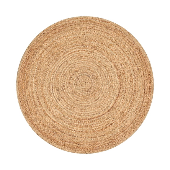 Savi Home Jute Braided Handwoven Area Rug, Natural, 4 ft Round