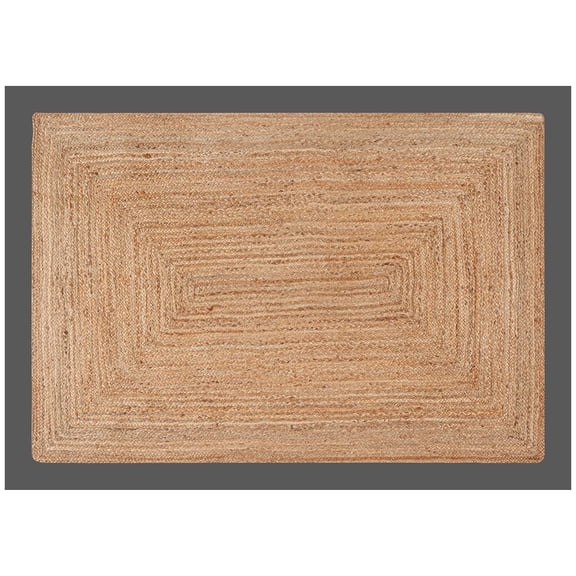 Savi Home Jute Handwoven Braided Area Rug, Natural, 4 ft x 6 ft, 72 x 48 inches