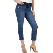 Savi Parker Maternity Jeans for Women – Straight Leg – Elastic High Waist Pants, Pregnancy Clothes for All Seasons (L, Marina Wash)