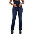 thumbnail image 1 of Savi Parker Women's Maternity Bootcut Jeans with Pockets – Pregnancy Must Haves Maternity Jeans Over The Belly - 32.5" Inseam (L, Zoe Wash), 1 of 6