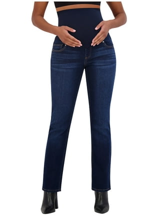 Sofia Jeans by Sofia Vergara Women's Maternity Bagi Jeans with Full Belly  Band 