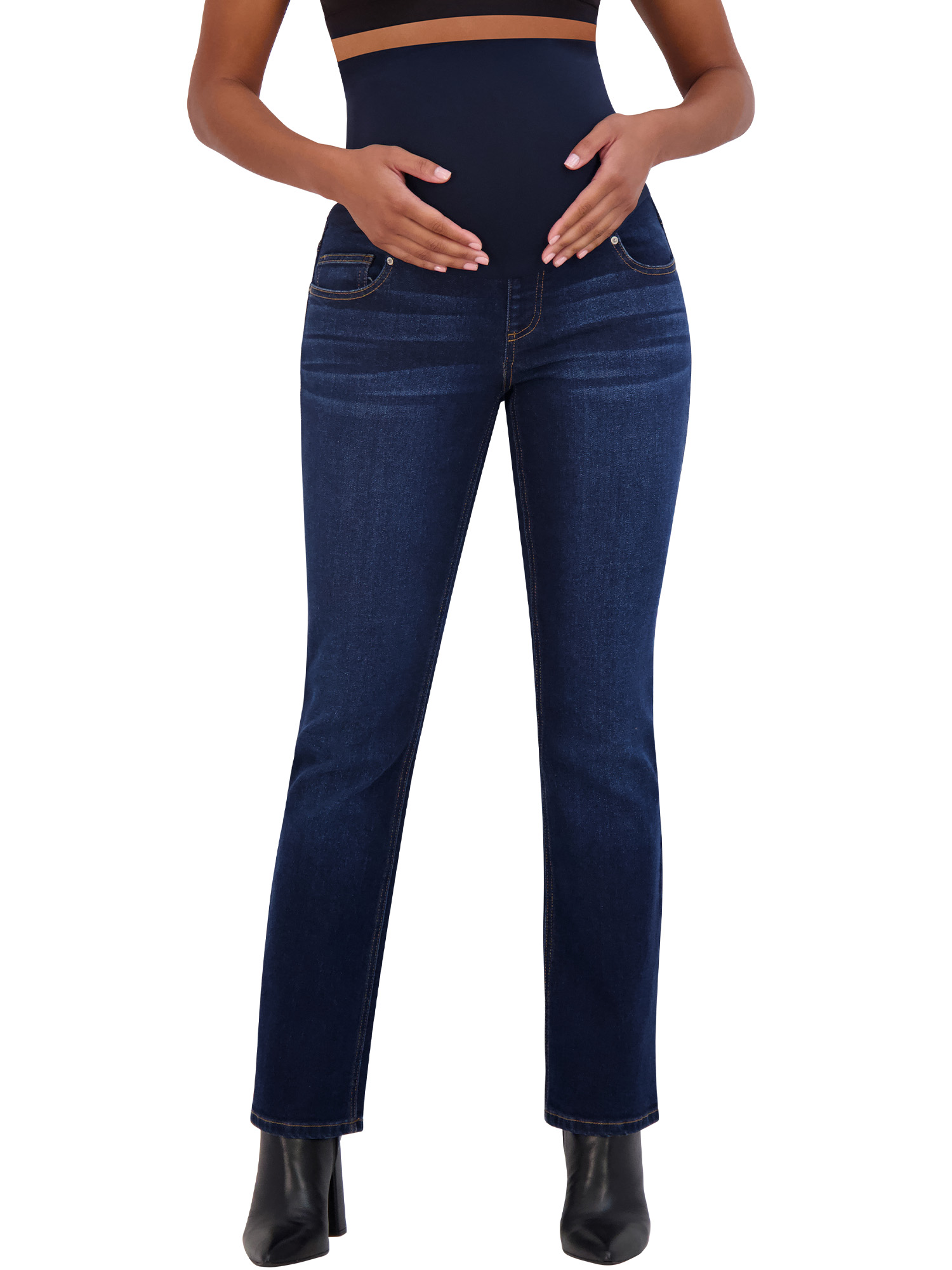 Savi Parker Women's Maternity Bootcut Jeans with Pockets – Pregnancy ...