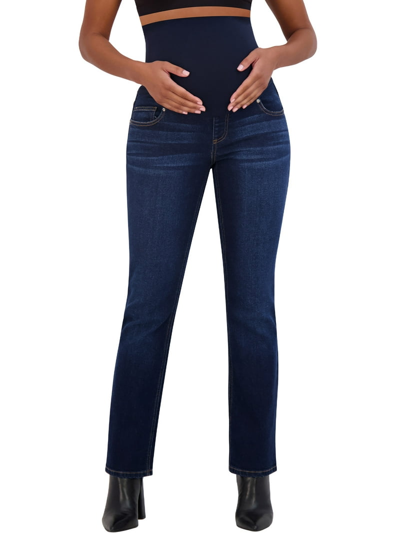 Savi Parker Women's Maternity Bootcut Jeans with Pockets
