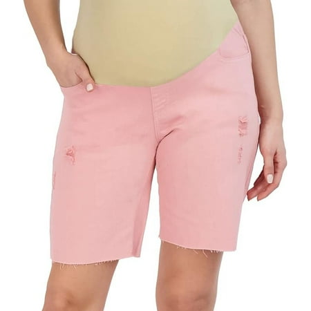 Savi Parker Women's Maternity Distressed Bermuda Short