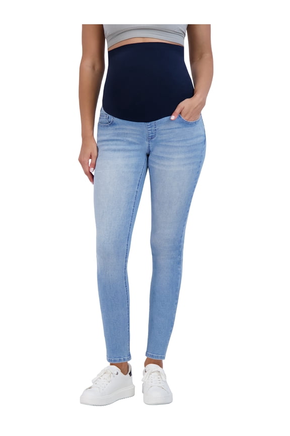 Women’s Maternity Jeans Over The Belly - Pregnancy Must Haves Fall and Winter Maternity Clothes (M, Savannah Wash)