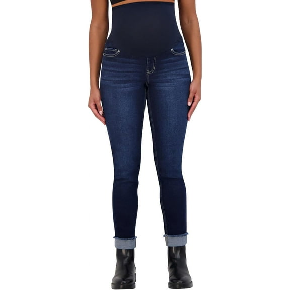 Savi Parker Women's Maternity Jeans Over The Belly – Straight Leg Pregnancy Jeans, Maternity Jeans for Women - 27" Inseam (L, Florence)