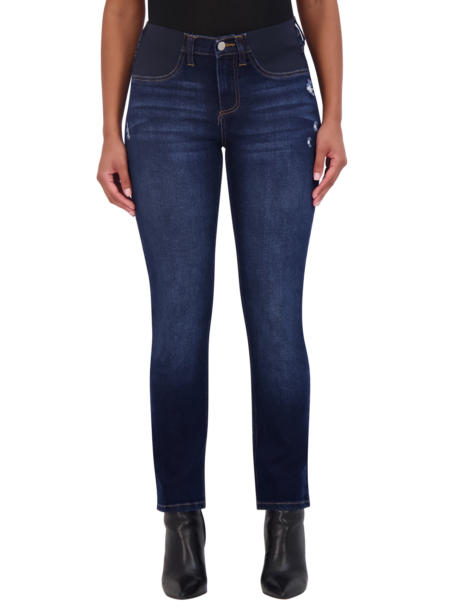 Time And Tru Maternity Skinny Jeans – 5 Pocket Stretch Denim, Pull-On Comfort, Sizes S-XXL