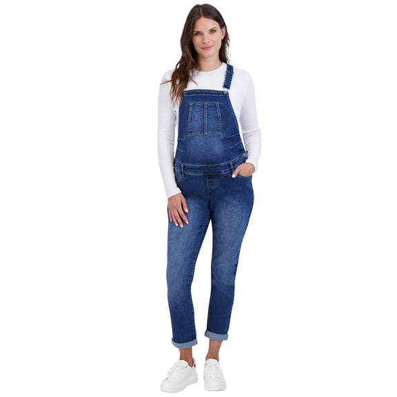 Savi Parker Women’s Maternity Overalls – Comfy Denim Bib Straight Leg Overalls Women Jumpsuits, Pregnant Women Casual Outfits (XL, Aston)