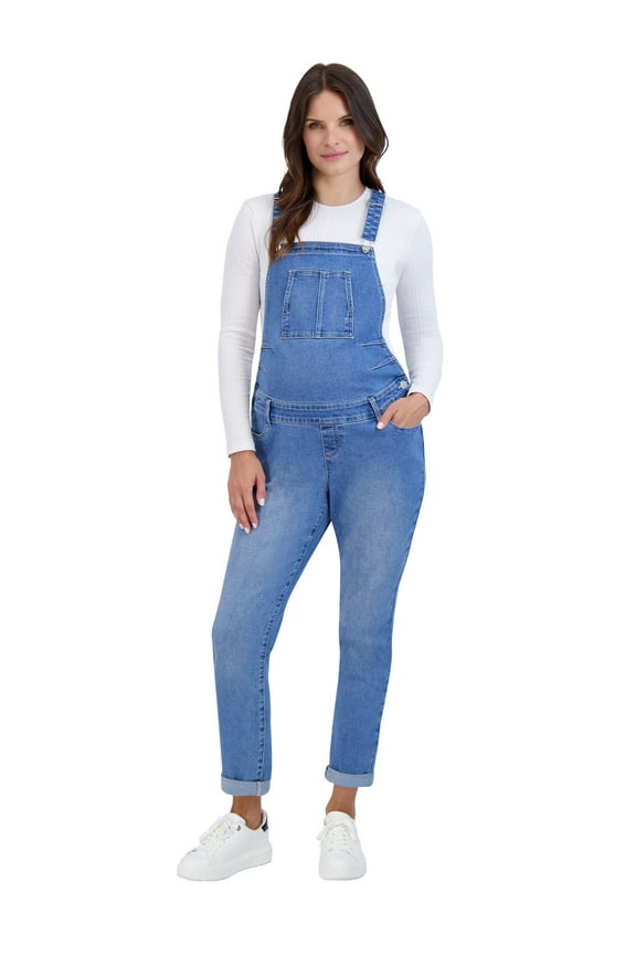 Women’s Maternity Overalls – Comfy Denim Bib Straight Leg Overalls Women Jumpsuits, Pregnant Women Casual Outfits (XL, Nhi)