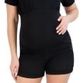 thumbnail image 1 of Savi Parker Women's Maternity Roll Cuff Denim Shorts, 1 of 5