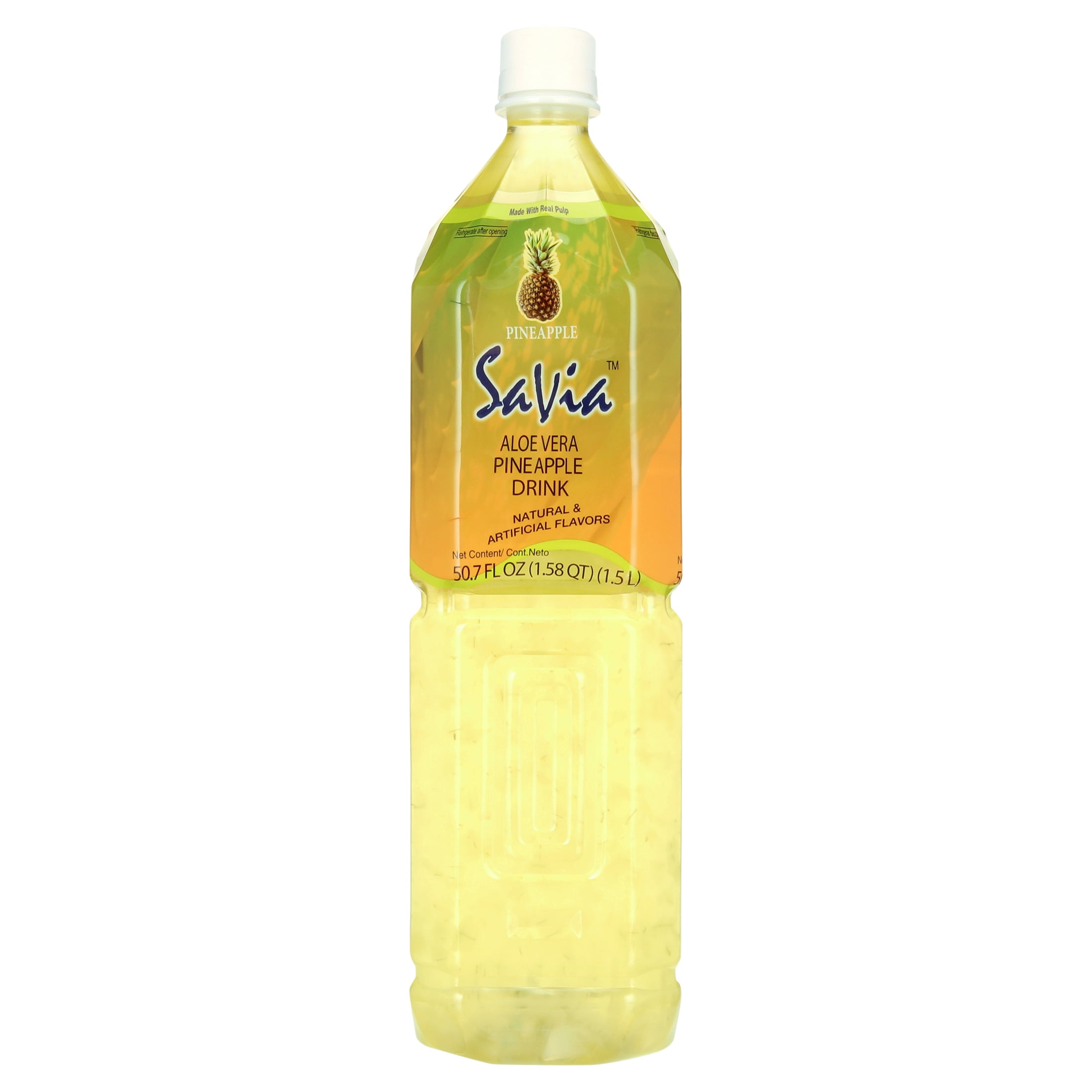 Savia Aloe Vera Juice, Pineapple, 50.7 Fl Oz