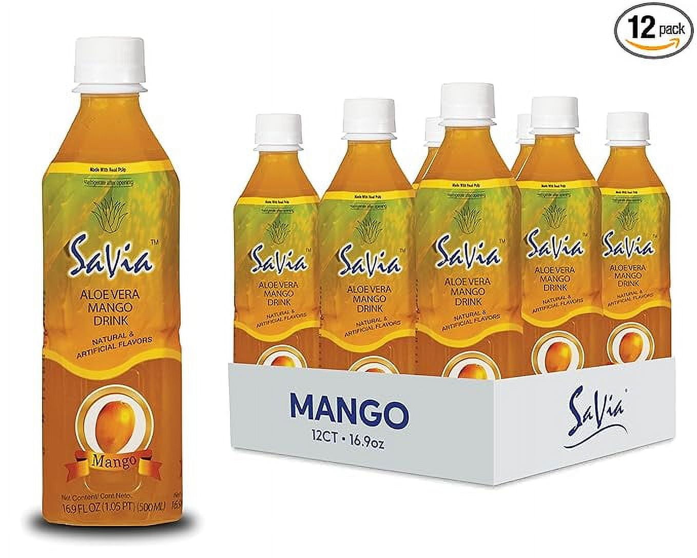 sagmina RIEVA 120ml 3本セット Savia Mango Aloe Vera Drink 12/16.9oz - Walmart.com
