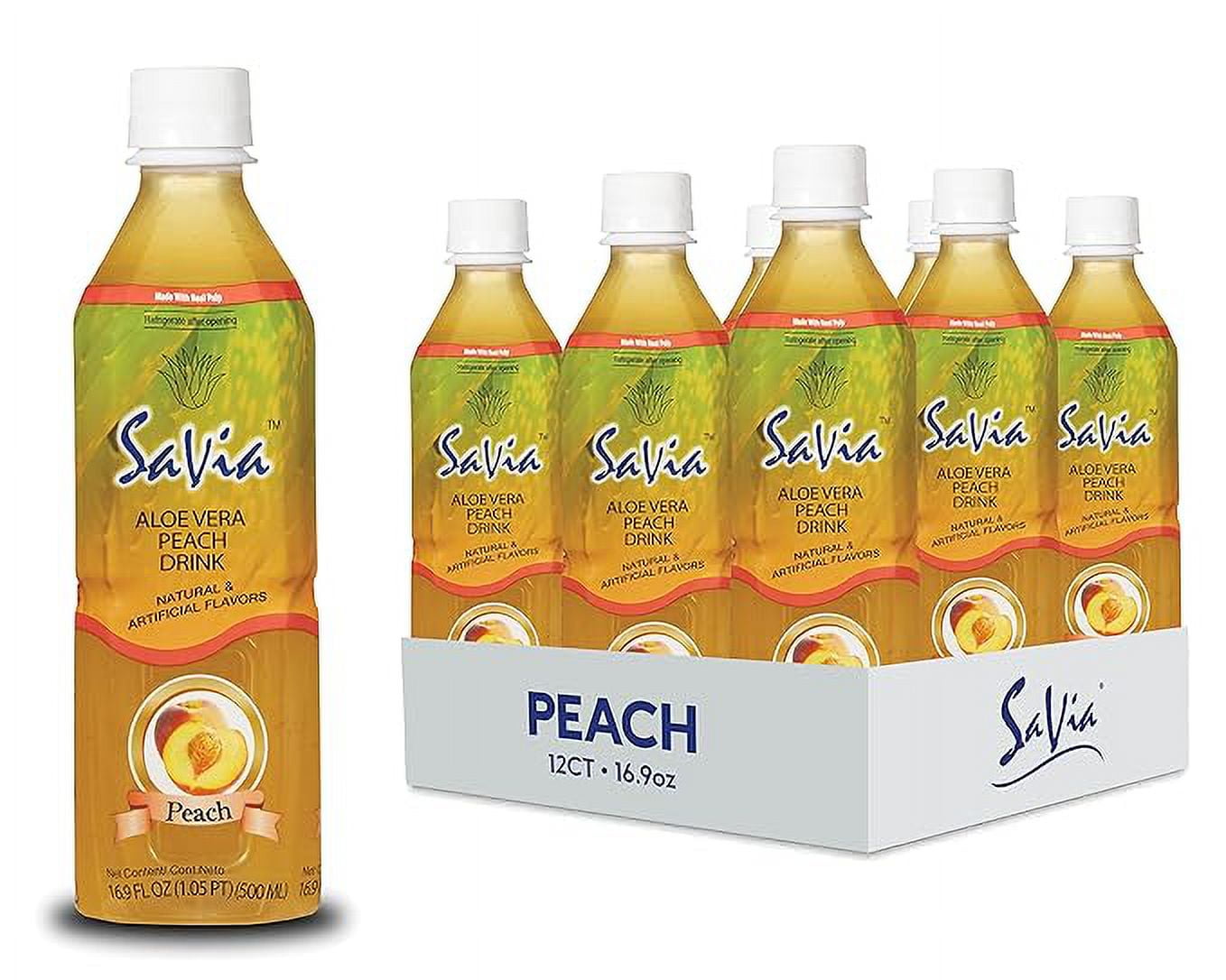 Savia Peach Aloe Vera Drink 12/16.9oz