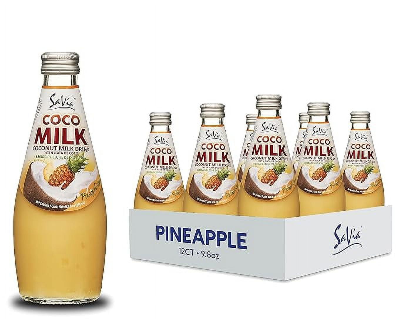 Savia Coconut Milk Chocolate Drink, Real Coconut Chunks, Vegan, 12