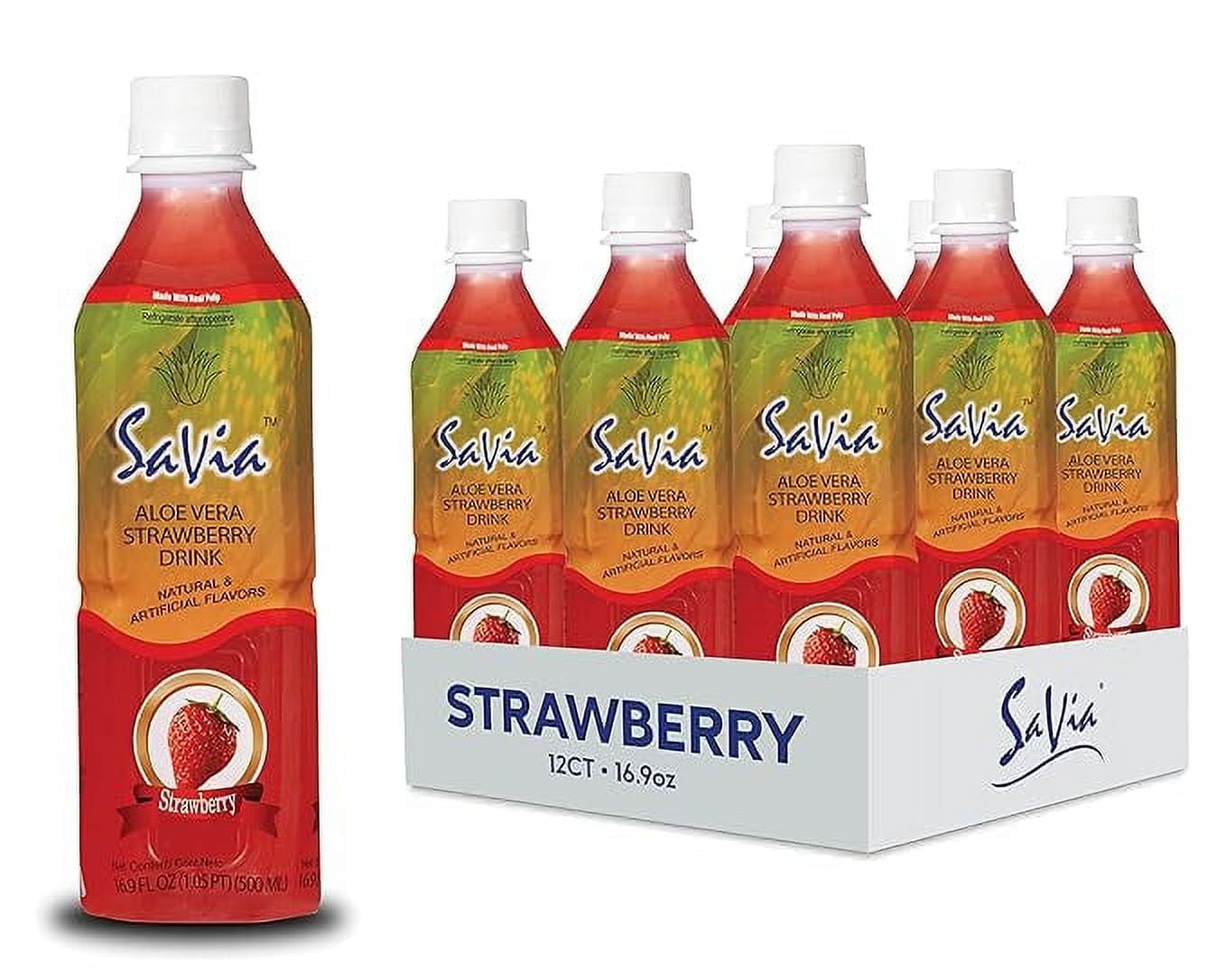 【WHAT WE WANT】 WWW_ARM ver.sabi Savia Strawberry Aloe Vera Drink 12/16.9oz - Walmart.com