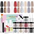thumbnail image 1 of Saviland 17PCS Dip Powder Nail Kit with Everything - 10 Colors Dipping Nail Powder Kit with Base and Top Coat Activator Dip Powder Liquids Set, 1 of 7