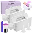 thumbnail image 1 of Saviland 2+5PCS Dip Powder Recycling Tray System - Portable Dip Powder Tray Manicure Kit with Scoops, Nail Art Dust Remover Brush, Nail File & Wooden Stick for Professional Home DIY, 1 of 7