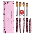 thumbnail image 1 of SAVILAND 4Pcs Acrylic Nail Brush Sets - Nail Art Brush for Acrylic Powder Application(Size 8/10/12/14), 1 of 9