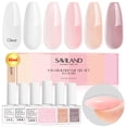 thumbnail image 1 of SAVILAND 5-in-1 Builder Nail Gel Set - 6 Colors Clear Milky Pink Nudes Base Strengthening Gel Nail Polish for Natural Nail Extensions Nail Art, 1 of 8
