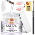 thumbnail image 1 of Saviland 2.01 fl.oz/60g Clear Builder Nail Gel - Strengthen and Harden Gel Nail Extension with 100PCS Nail Forms, 1 of 10