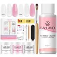 thumbnail image 1 of Saviland Acrylic Nail Kit - 3 Colors Clear/Pink/White Acrylic Powder and Liquid Set with Monomer Acrylic Liquid, Acrylic Nail Brush and Nail Forms with Everything, 1 of 9