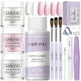 thumbnail image 1 of Saviland Acrylic Nail Kit - 3 Colors White/Pink/Clear Acrylic Powder and Liquid Set with Mononer Acrylic Liquid, Acrylic Nail Brush for Nail Extension for Beginners, 1 of 8