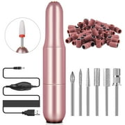 Saviland Electric Nail Drill - 20000 RPM Corded Electric Nail File Kit with 6 Bits & 51 Sanding Bands, Gold