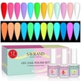 thumbnail image 1 of Saviland Glows in The Dark Gel Nail Polish Sets - 12 Colors Luminous U V/LED Soak off Neon Gel Nail Polish Kit Nail Art, 1 of 9