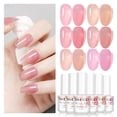 thumbnail image 1 of Saviland Jelly Gel Nail Polish Set - 6 Colors Pink Nudes Transparent U V/LED Soak-off Gel Nail Polish Kit Nail Art Need Nail Lamp, 1 of 7