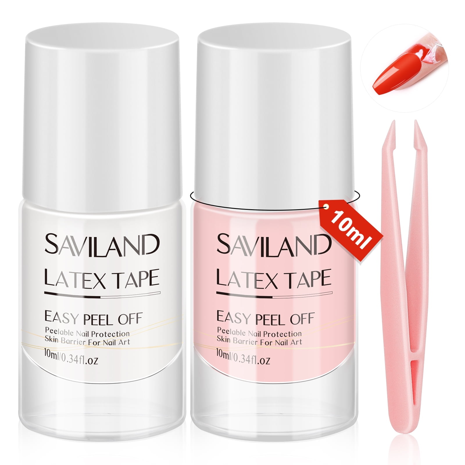 Saviland Liquid Latex for Nails 20ML Latex Nail Polish Barrier Peel