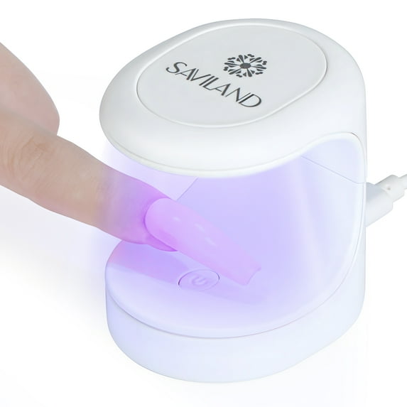 Saviland Mini Nail Lamp - 16W U V/LED Nail Dryer for Gel Nail Polish, Builder Nail Gel , Poly Nail Gel, Nail Glue Gel, Nail Art Tools