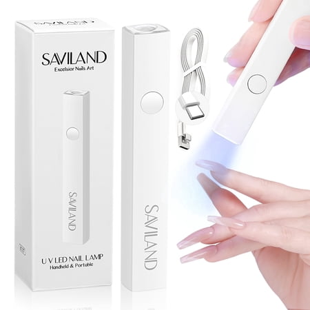 Saviland Mini Nail Lamp - Handheld U V Light for Nails LED Nail Lamp Portable Nail Dryer for Curing Gel Nail Polish Nail Glue Builder Nail Gel Nail Art