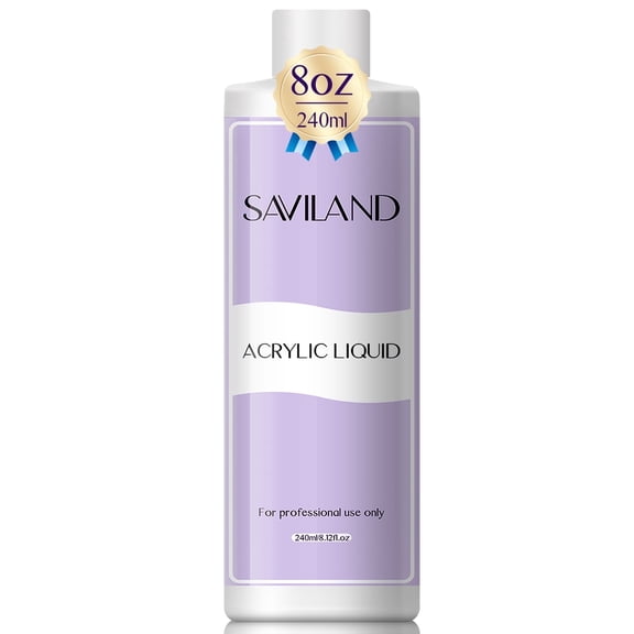 Saviland Monomer Acrylic Liquid - 240ML Professional Polymer Acrylic Nail System for Acrylic Powder Non-Yellowing(8 oz)