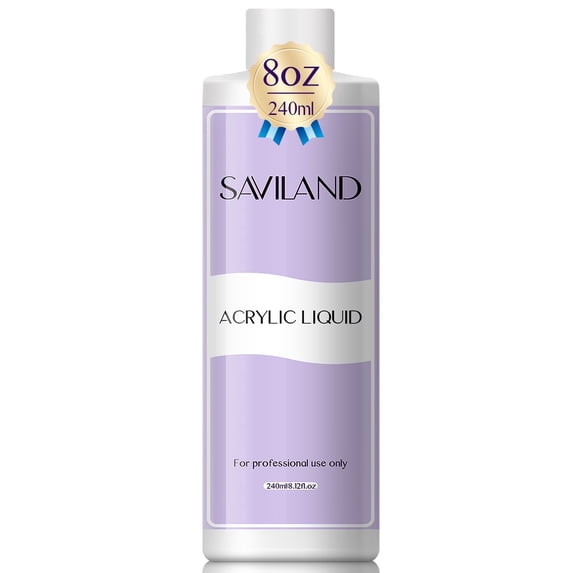 Saviland Monomer Acrylic Liquid - 240ML Professional Polymer Acrylic Nail System for Acrylic Powder Non-Yellowing(8 oz)