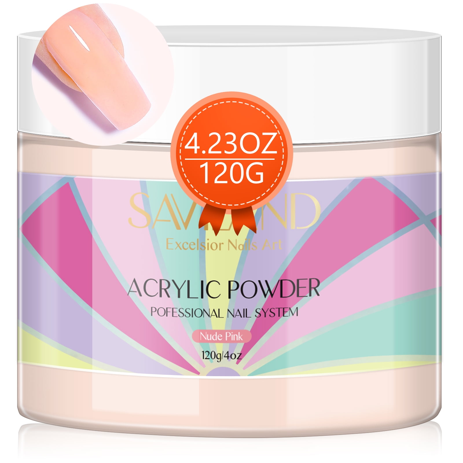 Saviland Nudes Pink Acrylic Powder 120g Big Capacity Acrylic Powder