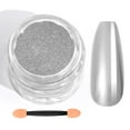 thumbnail image 1 of Saviland Silver Chrome Nail Powder - 1g Metallic Mirror Effect Chrome Powder for Gel Nails, Manicure Nail Art Pigment Silver Chrome Powder Nail Decoration Glitter Dust for Nail Art Gel Polish, 1 of 8