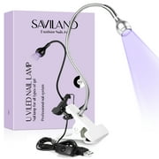 Saviland U V Light for Nails – LED Nail Lamp with Securing Clip Rotatable Nail Dryer Nail Art U V lamp for Curing Gel Nail Polish