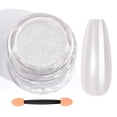 thumbnail image 1 of Saviland White Pearl Chrome Nail Powder - 1g Mirror Effect Chrome Powder for Gel Nails, Metallic Mermaid Chrome Nail Powder for Gel Polish, Pearl Nail Powder Glitter Dust Kit for Nail Art Decorations, 1 of 8