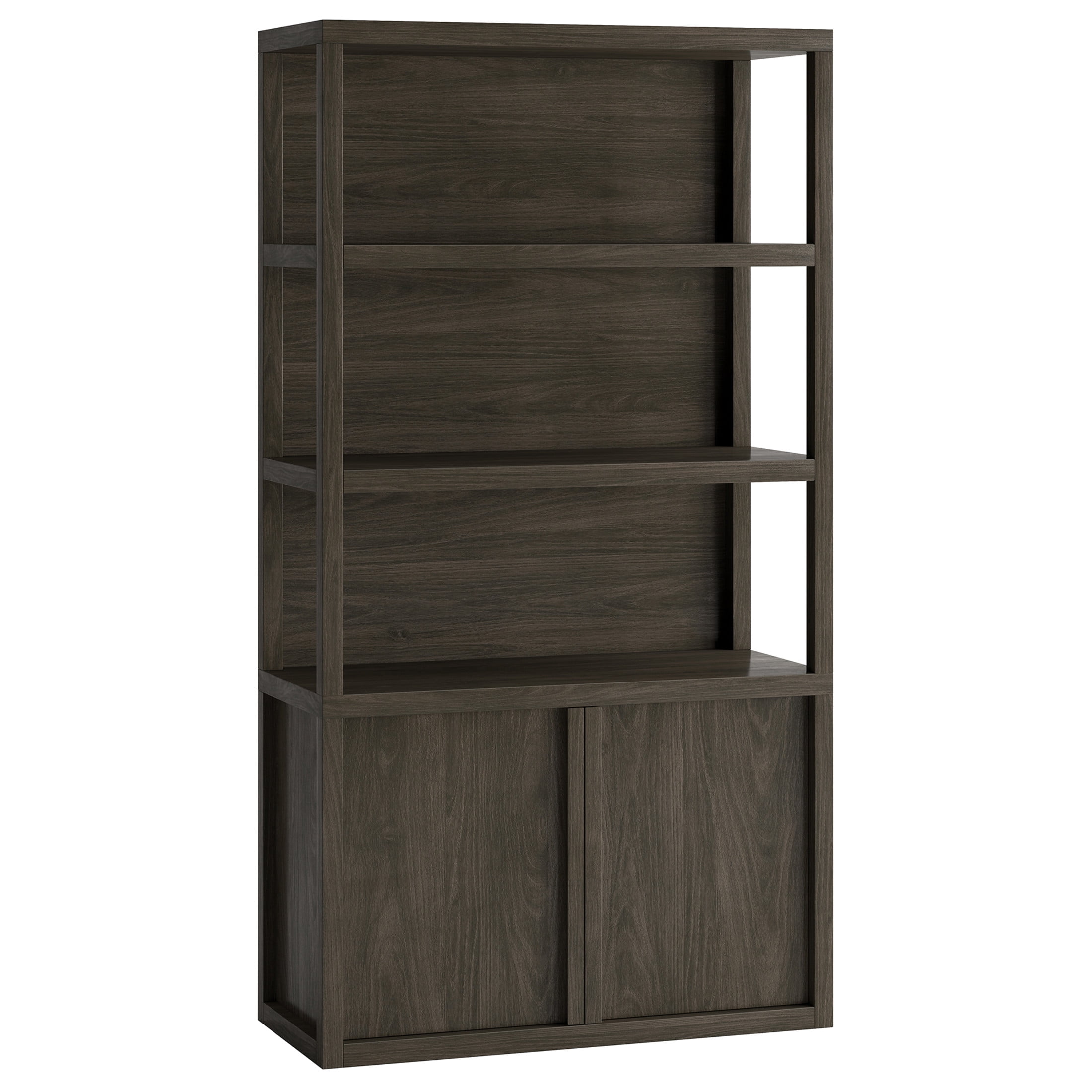 Evelyn&Zoe Modern/Contemporary 67.5" Tall Alder Brown Bookcase