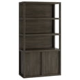 thumbnail image 1 of Evelyn&Zoe Modern/Contemporary 67.5" Tall Alder Brown Bookcase, 1 of 7