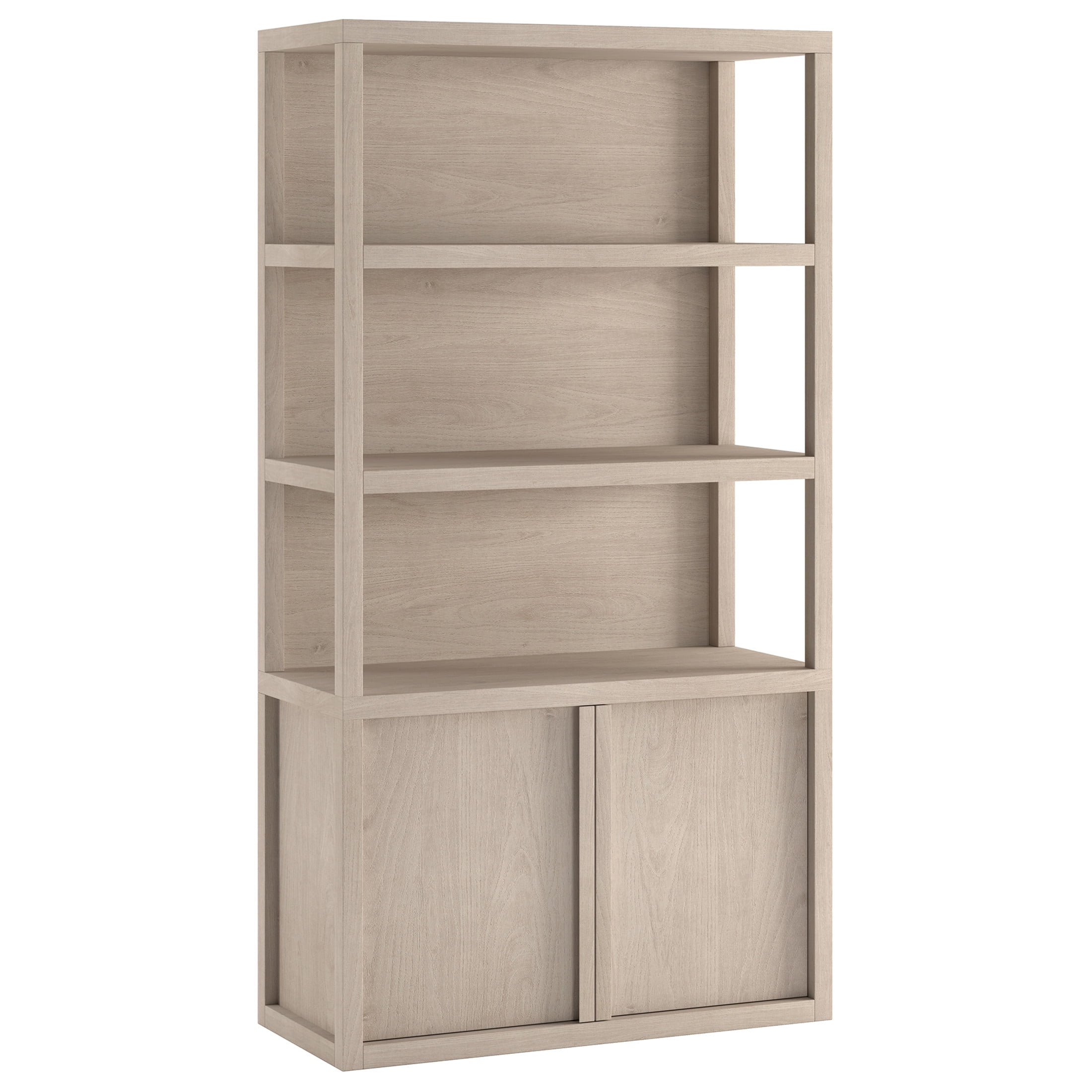 Evelyn&Zoe Modern/Contemporary 67.5" Tall Alder White Bookcase