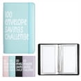 thumbnail image 1 of Saving Challenge Book,100 Days Money Saving Challenge Book Blue Reusable Cash Envelope Budget Binder Weekly Savings Planner Organizer For Family Friends $5,050 Goal,Envelope Savings Challenge Book, 1 of 7