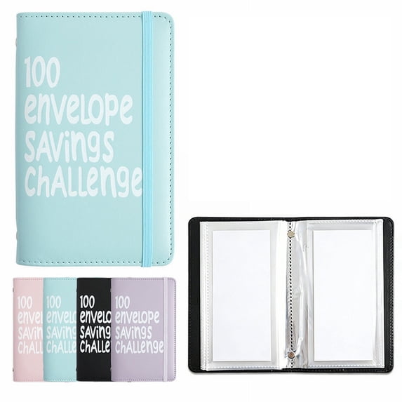 Saving Challenge Book,100 Days Money Saving Challenge Book Blue Reusable Cash Envelope Budget Binder Weekly Savings Planner Organizer For Family Friends $5,050 Goal,Envelope Savings Challenge Book
